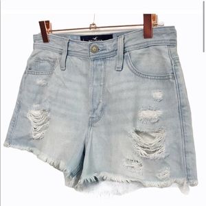 Hollister distressed high-rise mom shorts